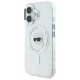 Karl Lagerfeld dėklas iPhone 16 Plus telefonui IML Metal Karl Head MagSafe, baltas