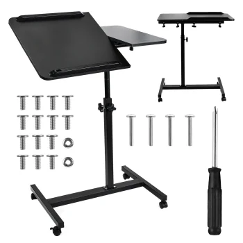Maclean MC-121 B mobilus nešiojamojo kompiuterio stalas, reguliuojamas 59-89cm, juodas