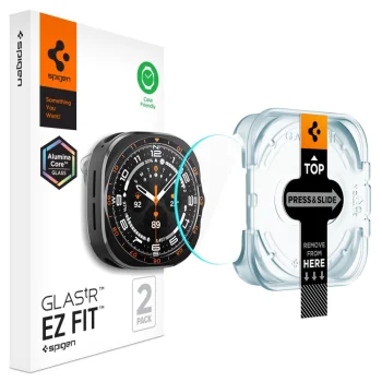 Apsauginis stiklas Spigen Glas.TR EZ Fit AC 2-Pack skirtas Samsung Galaxy Watch Ultra 47mm