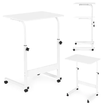 ModernHome Mobile Laptop Table, White