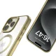 Apple iPhone 16 Pro Max 6.9\'\' Tech-Protect MagFlex MagSafe Case Cover, Clear with Gold Frame