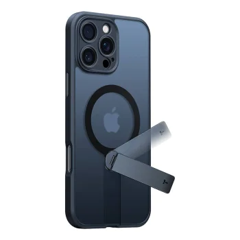 Torras Pstand Spin dėklas telefonui iPhone 16 Pro, juodas