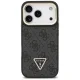 Guess 4G PU Triangle Logo & Stand Camera MagSafe dėklas iPhone 17 Pro, juodas