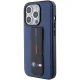 BMW dėklas iPhone 15 Pro telefonui M Grip Stand Bicolor, tamsiai mėlynas