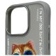 Nimmy Glasses Cool Cat dėklas, skirtas iPhone 16 Pro Max, pilkas