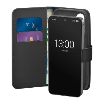 Puro Eco-Leather Wallet Book Case for Samsung Galaxy S26 Plus, Black