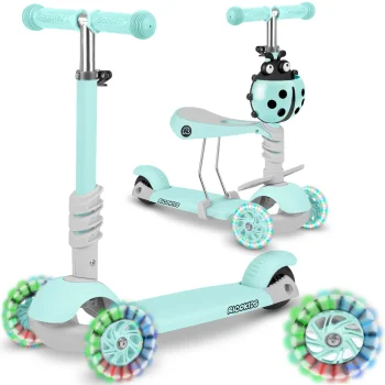 Triratis paspirtukas vaikams Ricokids Buggy, mėtinis