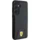 Ferrari dėklas Samsung Galaxy S24+ telefonui Carbon Stitched Bottom, juodas