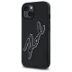 Karl Lagerfeld 3D Rubber Signature dėklas, skirtas iPhone 15, juodas
