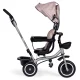 ECOTOYS 2-in-1 Tricycle Stroller with Rotating Seat, Beige