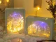 3D popierinė naktinė lemputė su RGB LED, nuotolinio valdymo pulteliu, balta