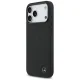 Mercedes dėklas iPhone 17 Pro Max telefonui Leather Large Laurel Leave MagSafe, juodas