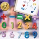 „Bakalu“ didelė medinė dvipusė magnetinė lenta „4in1“ su priedais