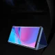 Atverčiamasis dėklas Clear View skirtas Samsung Galaxy A22 4G, mėlynas