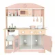 Medinė vaikiška žaislinė virtuvėlė MODERN CLASSIC su priedais 81 cm, rožinė