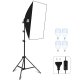 Puluz PU5071EU studijinis apšvietimo komplektas su 50x70cm softboksu ir trikoju