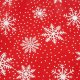 Ruhhy Christmas Table Runner 220x35 cm, Red with Snowflakes