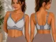 Moteriška besiūlė sportinė liemenėlė Push-Up, pilka, XL