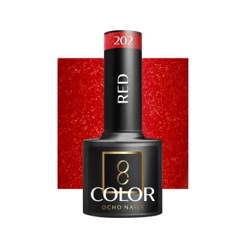 Ocho Nails Red 202 Hybrid Gel Polish, 5 g