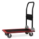 Platforminis transportavimo vežimėlis Humberg HM-505, 150 kg, juodas/raudonas