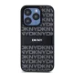DKNY dėklas iPhone 15 Pro Max telefonui Mono Stripe & Metal Logo, juodas