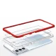 Dėklas Samsung Galaxy S23+ Clear 3in1, skaidrus su raudonu rėmeliu