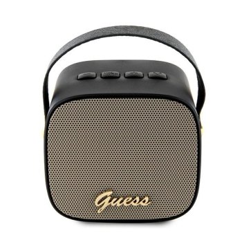 Guess Bluetooth garsiakalbis GUWSB2P4SMK 4G Leather Script Logo, juodas
