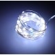 LED dekoratyvinė lempučių girlianda ant vielutės 10m 100 LED, šalta balta