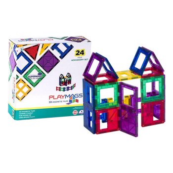 Magnetic tiles blocks 3D Playmags 162 - 24 pcs set