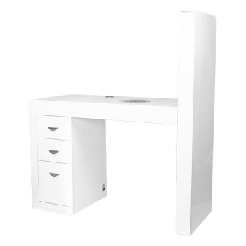 Activeshop manikiūro stalas 310 su dulkių surinkėju, dešininis, baltas