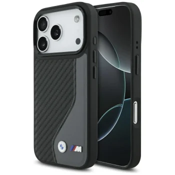 BMW M Carbon Logo MagSafe dėklas, skirtas iPhone 17 Pro, pilkas (Graphite)