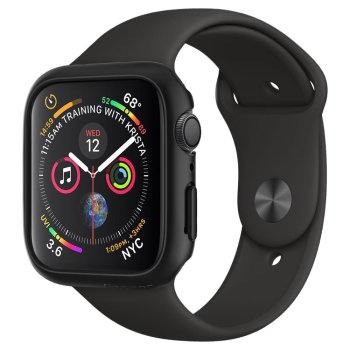 Spigen Thin Fit Case for Apple Watch 4 / 5 / 6 / SE (44mm), Black