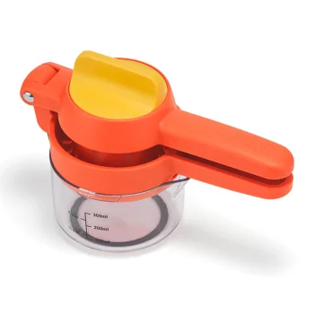 Joseph Joseph JuiceMax Plus Citrus Press with Measuring Cup 300ml, Orange