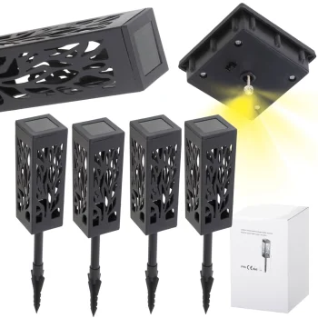 Ikonka KX4972 saulės energija kraunami LED sodo šviestuvai, 4 vnt.