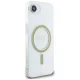 Guess IML Glitter Circle MagSafe dėklas telefonui iPhone 16e, skaidrus