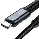 3mk Hyper Cable N-SERIES Thunderbolt 4 USB-C / USB-C laidas 1m 240W, juodas