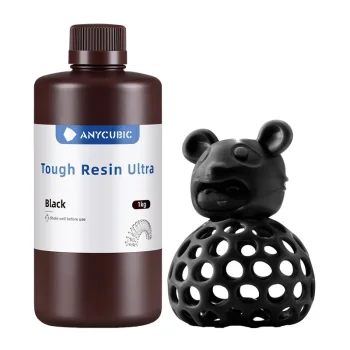 3D spausdintuvo fotopolimerinė derva ANYCUBIC Tough Resin Ultra, 1 kg, juoda