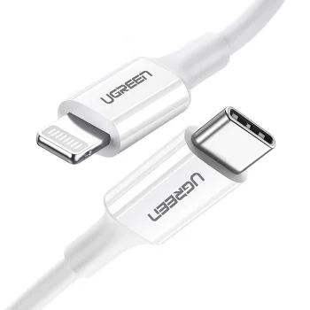 Ugreen US171 USB-C to Lightning Cable, 20W, 1m, White