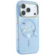 Karl Lagerfeld Script Logo MagSafe dėklas iPhone 18 Pro / 17 Pro, šviesiai mėlynas