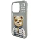 Dėklas iPhone 15 Pro Nimmy Cool&Cute 2.0 Bear, pilkas