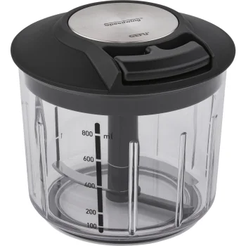 Mechaninis smulkintuvas Gefu Speedwing 800 ml, permatomas / juodas