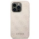 Apple iPhone 14 Pro Max 6,7\" Guess 4G Metal Gold Logo Case Cover (GUHCP14XG4GFPI), Pink