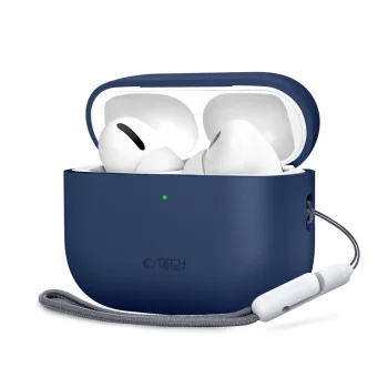 Tech-Protect silikoninis dėklas AirPods Pro 3 ausinėms, tamsiai mėlynas