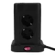 Huslog vertikalus prailgintuvas su USB ir USB-C, 8 lizdai (HUS1004)