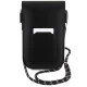 Hello Kitty Leather Hiding Kitty Cord Bag rankinė telefonui, juoda