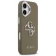 Guess Grained Big 4G Classic Logo Case for Apple iPhone 17, Brown