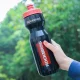 Rockbros 750 ml dviračio gertuvė, skaidriai juoda su raudonu snapeliu