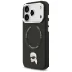 Karl Lagerfeld dėklas iPhone 17 Pro telefonui su MagSafe Karl Pin, juodas