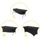 MultiGarden 8ft Stretch Spandex Table Cover for 240 cm Banquet Tables, Black