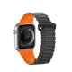 Dux Ducis Armor dirželis Apple Watch (41 / 40 / 38 mm), silikoninis, magnetinis, juodas / oranžinis